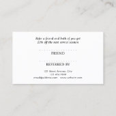 Carte De Visite Référence minimaliste raffinée (Dos)