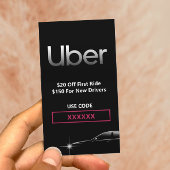 Carte De Visite Référence professionnelle du pilote Uber
