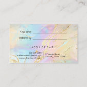 Carte De Visite Référer un ami effet holographique FAUX (Dos)