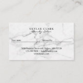 Carte De Visite Référer Un Ami Élégant Marbre & Or Référence (Dos)