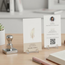 Refined Beige Or Plume Notary Photo QR 
