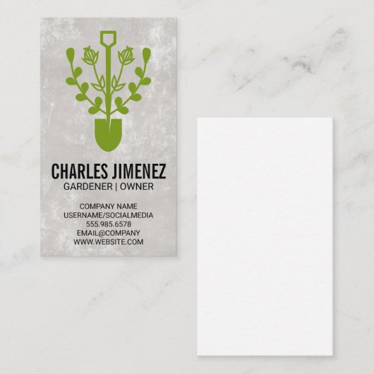 Carte De Visite Réfléchir | Fleurs et vignes (Devant / Derrière)