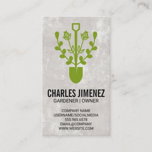 Carte De Visite Réfléchir | Fleurs et vignes (Devant)