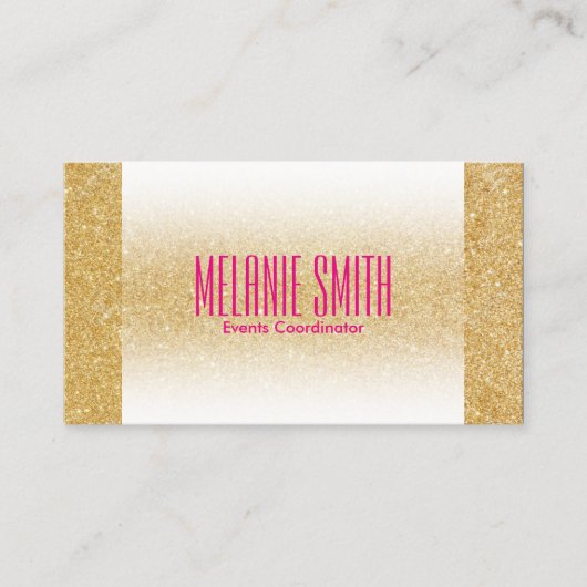 Carte De Visite Reflet doré | Fondu (Devant)