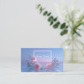 Carte De Visite Reflet floral de rose teintée de romantisme (Debout devant)