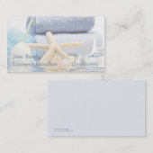 Carte De Visite Réflexion bleue de spa (Devant / Derrière)