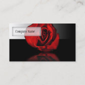 Carte De Visite Réflexion de rose rouge (Dos)