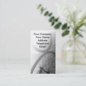 Carte De Visite Réflexion de roue de bicyclette (Debout devant)