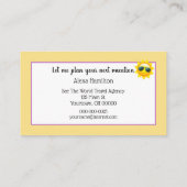 Carte De Visite Réflexion Du Coucher De Soleil Sur La Mer Dans Les (Dos)