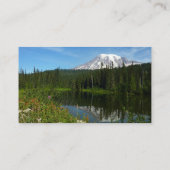 Carte De Visite Réflexion du lac Rainier avec Fleurs sauvages (Dos)