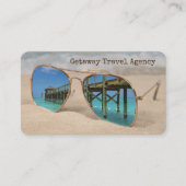 Carte De Visite Réflexion Ocean Pier Dans Les Lunettes De Soleil (Devant)