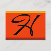 Carte De Visite RÉFLEXIONS 2 AGATE monogramme noir rouge jaune (Dos)