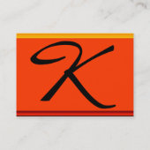 Carte De Visite RÉFLEXIONS 2 AGATE monogramme noir rouge orange (Dos)