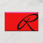 Carte De Visite RÉFLEXIONS 2 MONOGRAMME D'AGATE, noir rouge jaune (Dos)