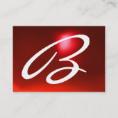 Carte De Visite RÉFLEXIONS 2 RUBY monogramme blanc bleu rouge (Dos)