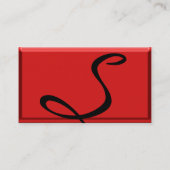 Carte De Visite RÉFLEXIONS 2 RUBY monogramme noir rouge jaune (Dos)