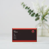 Carte De Visite RÉFLEXIONS 2 RUBY monogramme noir rouge jaune blan (Debout devant)