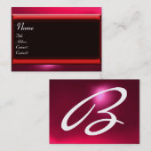 Carte De Visite RÉFLEXIONS 2 RUBY monogramme noir rouge jaune blan (Devant / Derrière)