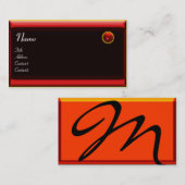 Carte De Visite RÉFLEXIONS 2 RUBY noir rouge orange (Devant / Derrière)