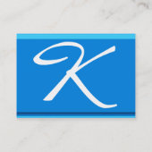 Carte De Visite RÉFLEXIONS 2 SAPHIRE monogramme blanc bleu (Dos)