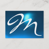 Carte De Visite RÉFLEXIONS 2 SAPHIRE monogramme blanc noir bleu (Dos)