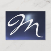 Carte De Visite RÉFLEXIONS 2 TOPAZ monogramme blanc noir bleu (Dos)