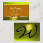 Carte De Visite RÉFLEXIONS 2 TOPAZ monogramme blanc noir jaune (Devant / Derrière)