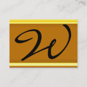 Carte De Visite RÉFLEXIONS 2 TOPAZ monogramme blanc noir jaune (Dos)