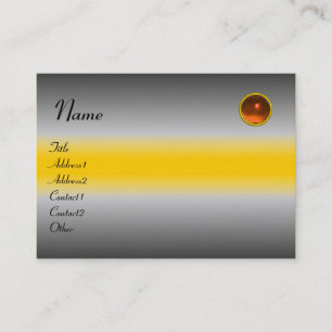 Carte De Visite RÉFLEXIONS AGATE MONOGRAM, gris blanc jaune
