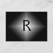 Carte De Visite RÉFLEXIONS DE DIAMANT, gris noir et blanc (Dos)