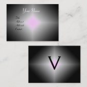 Carte De Visite RÉFLEXIONS DE DIAMONDES, noir et blanc (Devant / Derrière)