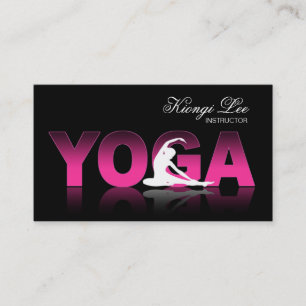 Carte De Visite Réflexions de yoga, instructeur de yoga, classe d