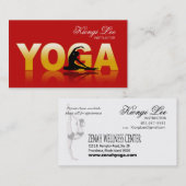 Carte De Visite Réflexions de yoga, instructeur de yoga, classe de (Devant / Derrière)