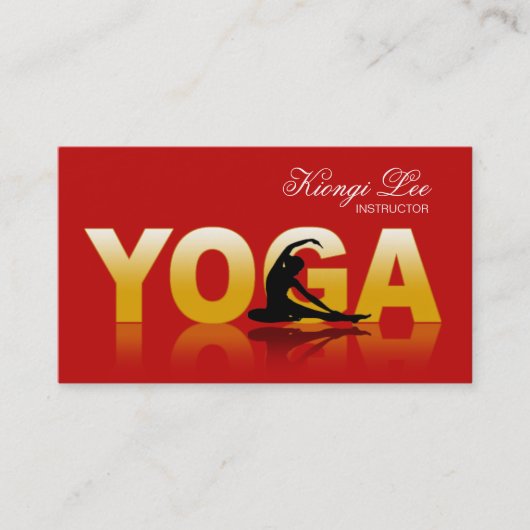 Carte De Visite Réflexions de yoga, instructeur de yoga, classe de (Devant)