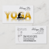 Carte De Visite Réflexions de yoga, instructeur de yoga, classe de (Devant / Derrière)