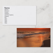 Carte De Visite Réflexions du coucher du soleil sur les nuages et  (Devant / Derrière)