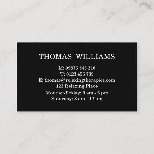 Carte De Visite Réflexologie (Dos)