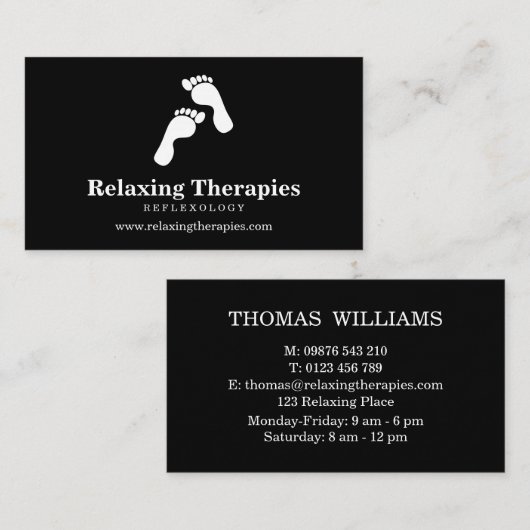 Carte De Visite Réflexologie (Devant / Derrière)