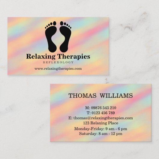 Carte De Visite Réflexologie (Devant / Derrière)