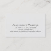 Carte De Visite Réflexologie Acupression Massage des pieds (Dos)