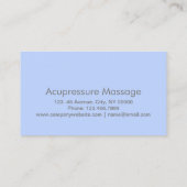 Carte De Visite Réflexologie Acupression Massage des pieds (Dos)