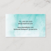 Carte De Visite Réflexologie du pied Spa Aquarelle Massage Thérapi (Dos)