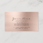 Carte De Visite Réflexologie Massage Thérapiste Argent Rose Blush (Dos)