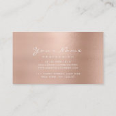 Carte De Visite Réflexologie Massage Thérapiste Argent Rose Or (Dos)