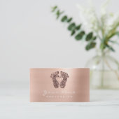 Carte De Visite Réflexologie Massage Thérapiste Parties scintillan (Debout devant)