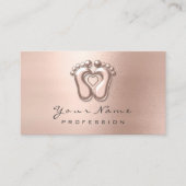 Carte De Visite Réflexologie Massage Thérapiste Rose maigre Blush (Devant)