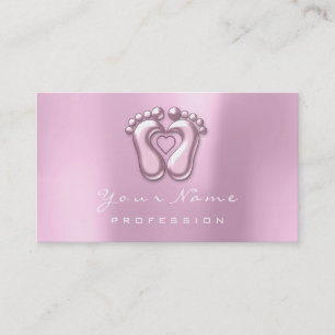 Carte De Visite Réflexologie Massage Thérapiste Rose Pink Lilac