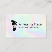 Carte De Visite Reflexologie Reflexologiste Logo de massage des pi (Devant)
