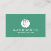 Carte De Visite Reflexologie SPA pied Podiatriste Massage vert (Devant)