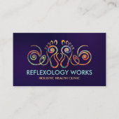 Carte De Visite Réflexologie - Spirale colorée (Devant)